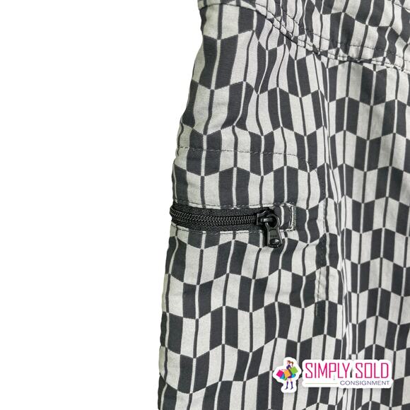 Patagonia Men's Swim Trunks Vintage Board Shorts Drawstring Black Gray Geo Sz 38 - Picture 5 of 6